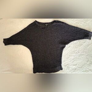 Express Black Metallic Knit Blouse